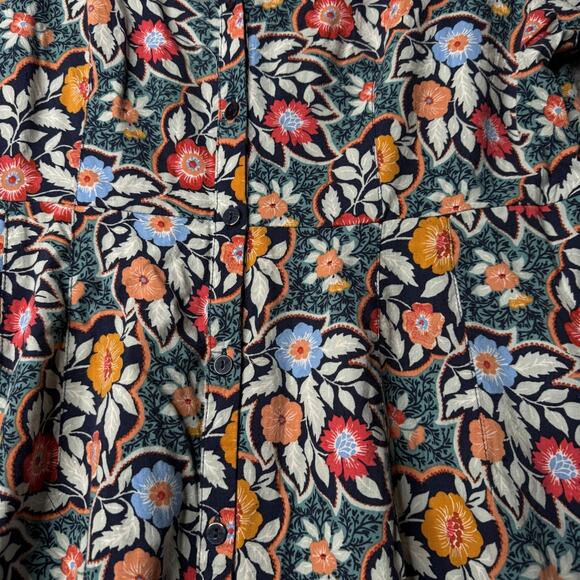 Universal Threads Dress Women's XL Blue Floral Long Sleeve Maxi - Picture 7 of 7